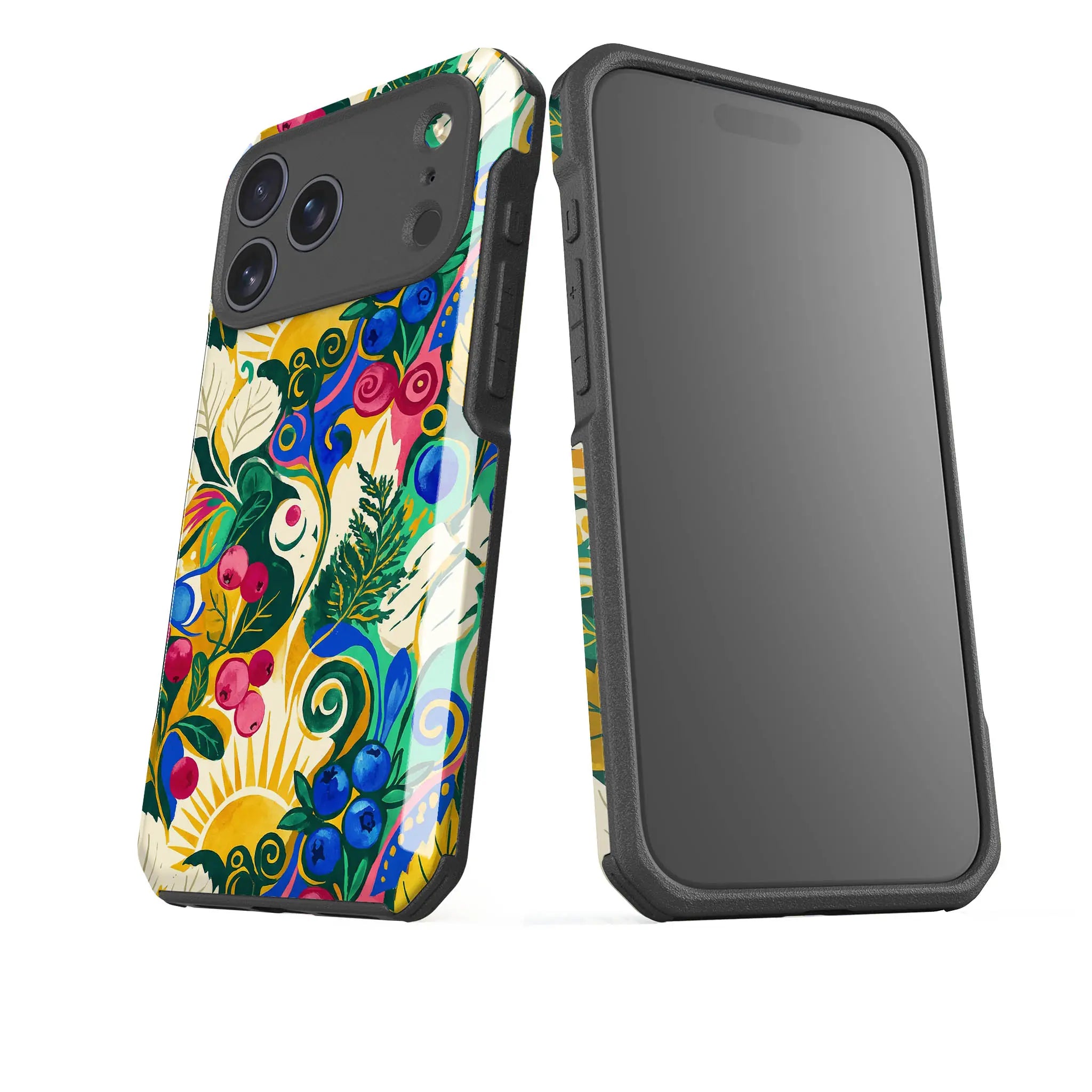 Berry Meadow Glow by Aino Kallio — Impact Armour MagSafe Case for iPhone — Finnaij