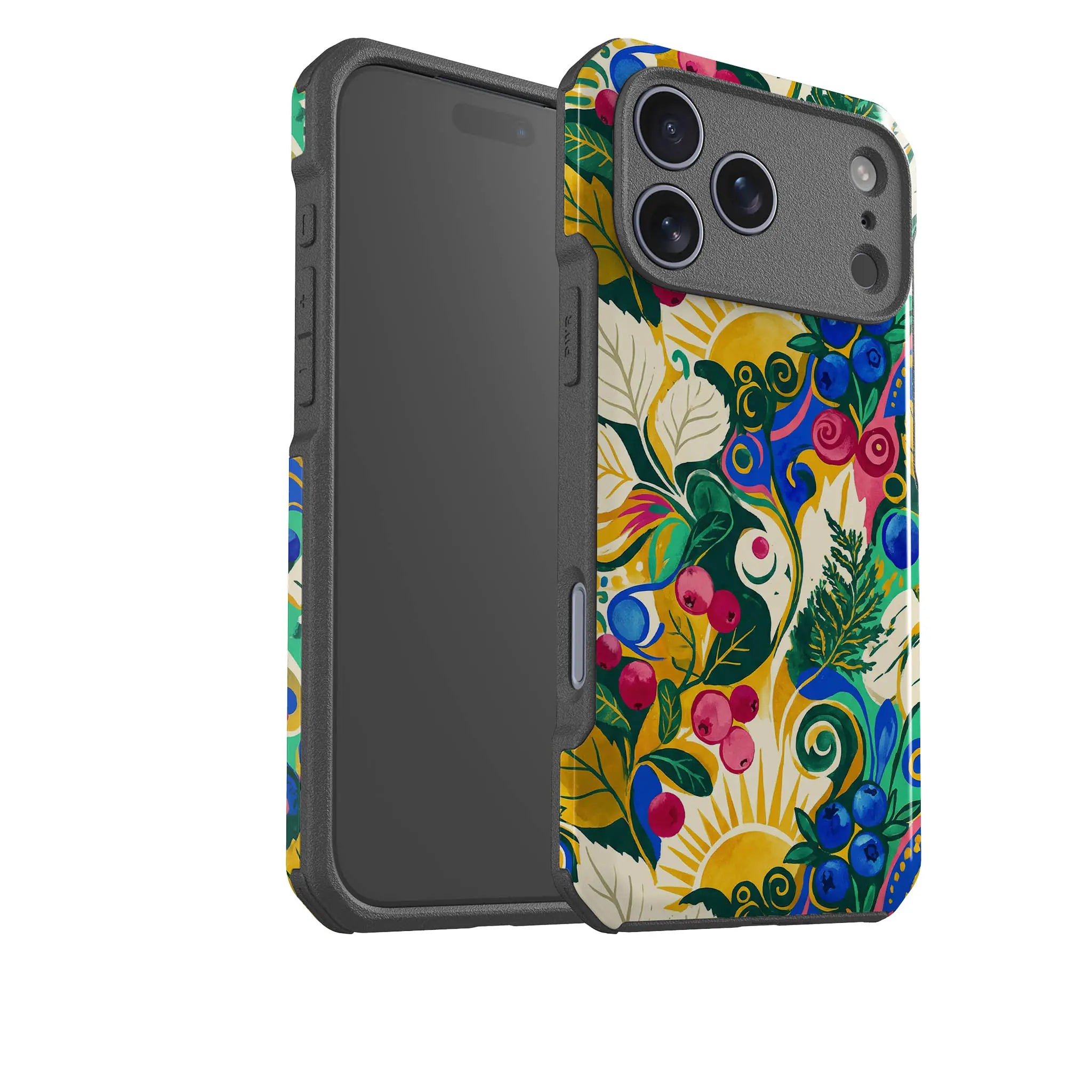 Berry Meadow Glow by Aino Kallio — Impact Armour MagSafe Case for iPhone — Finnaij