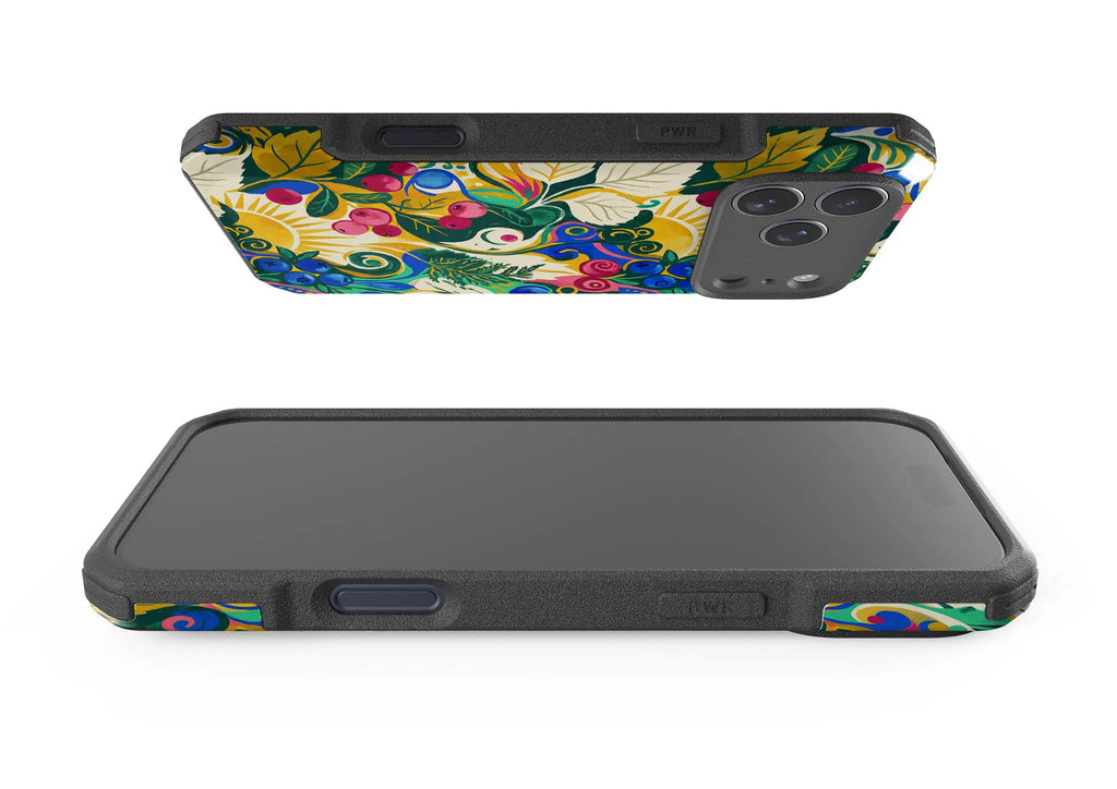 Berry Meadow Glow by Aino Kallio — Impact Armour MagSafe Case for iPhone — Finnaij