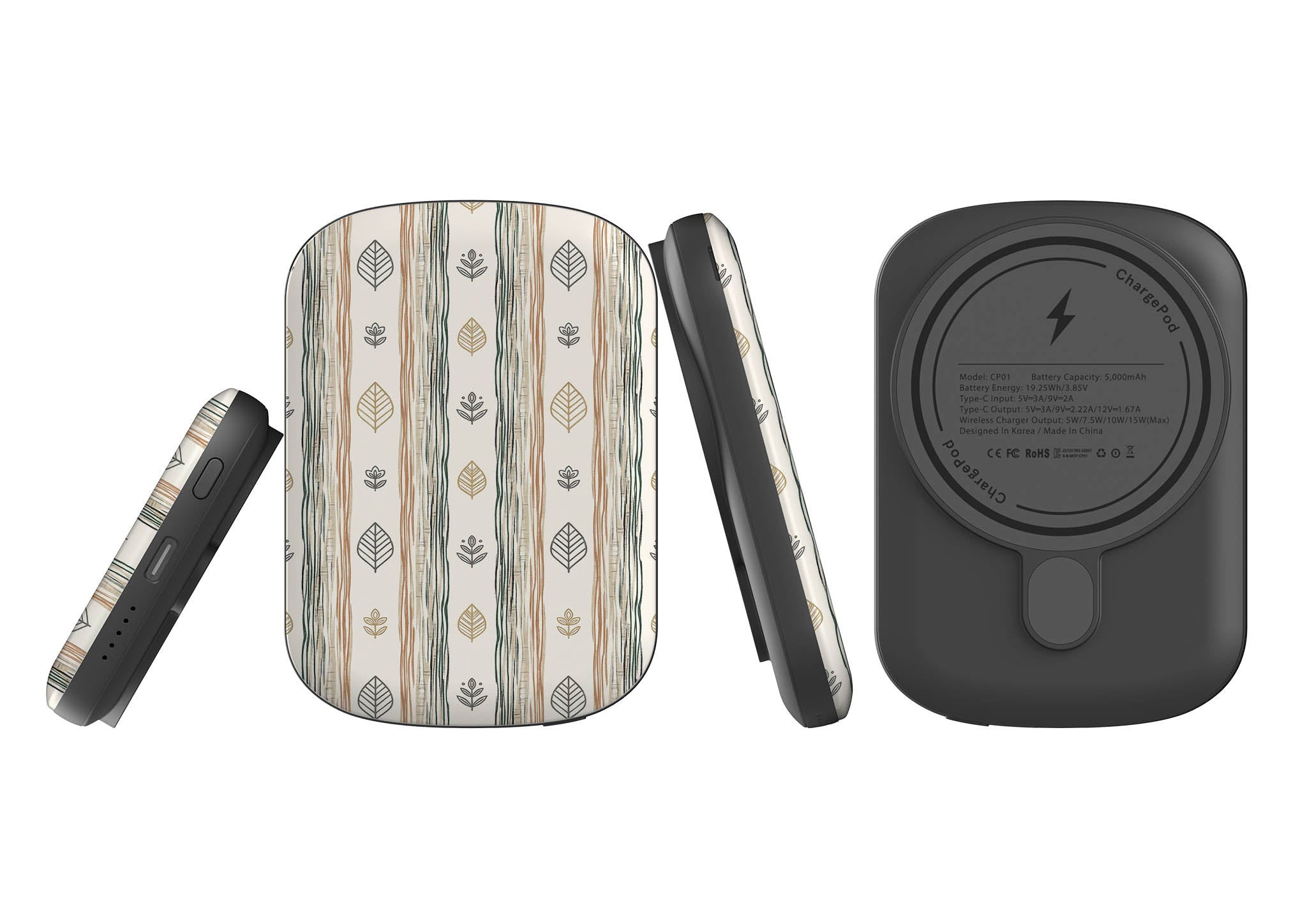 Birch Linen Harmony by Elsi Vaarala — MagSafe CHARGEPOD — Finnaij