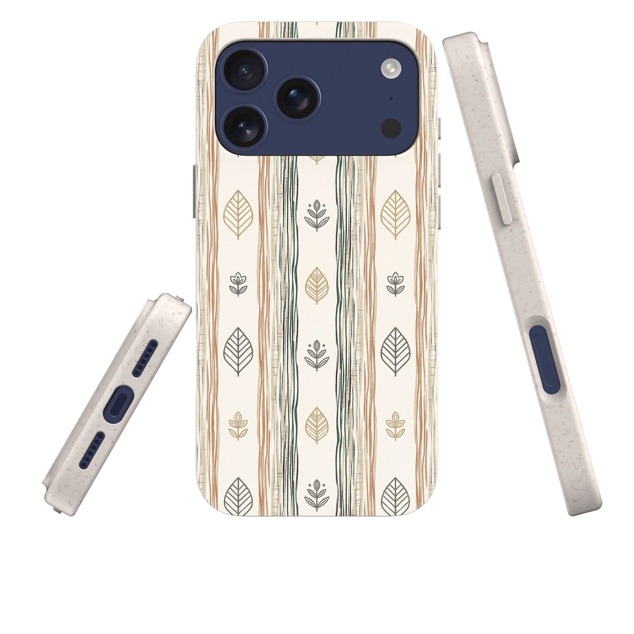 Birch Linen Harmony by Elsi Vaarala — iPhone Bio-degradable Case — Three Quarter — Finnaij