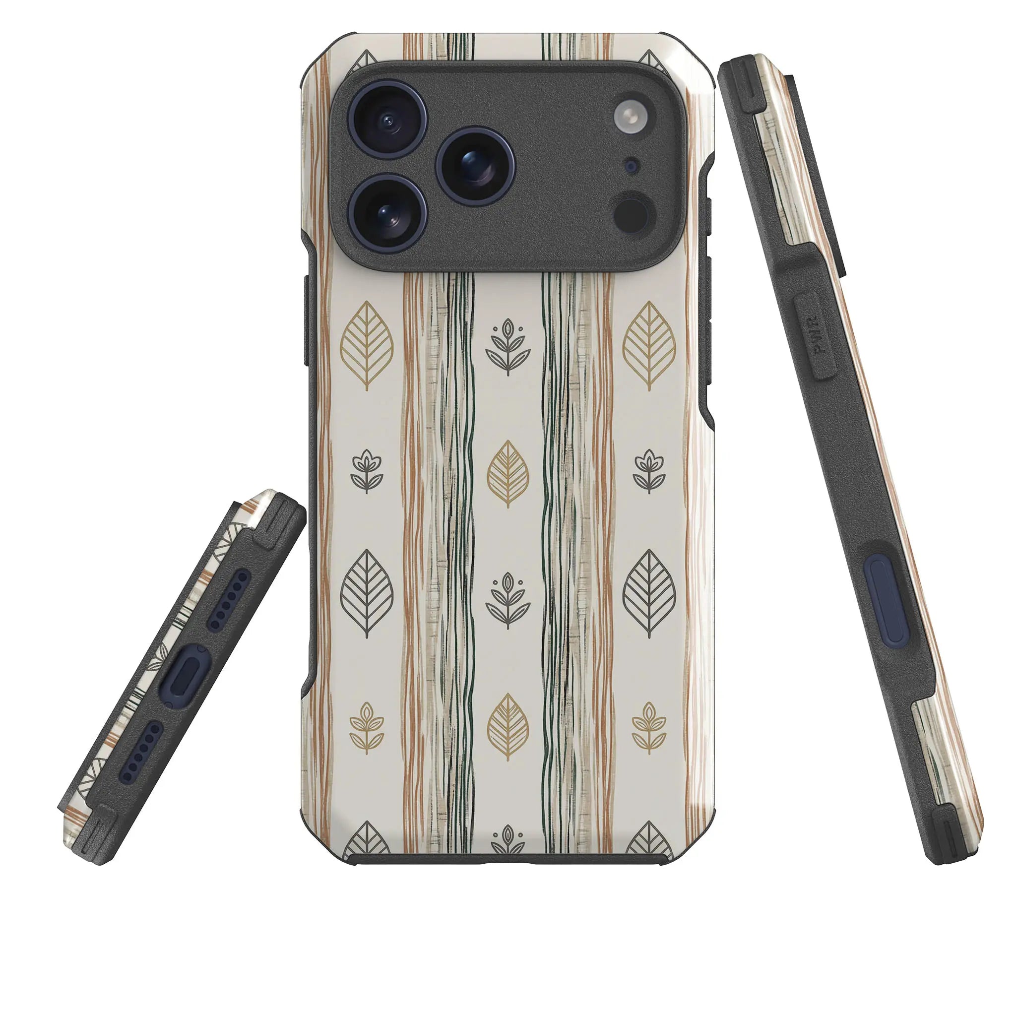 Birch Linen Harmony by Elsi Vaarala — Impact Armour MagSafe Case for iPhone — Three Quarter — Finnaij