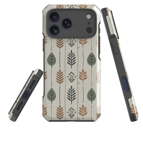 Birch and Linen Pattern by Elsi Vaarala — Impact Armour MagSafe Case for iPhone — Three Quarter — Finnaij