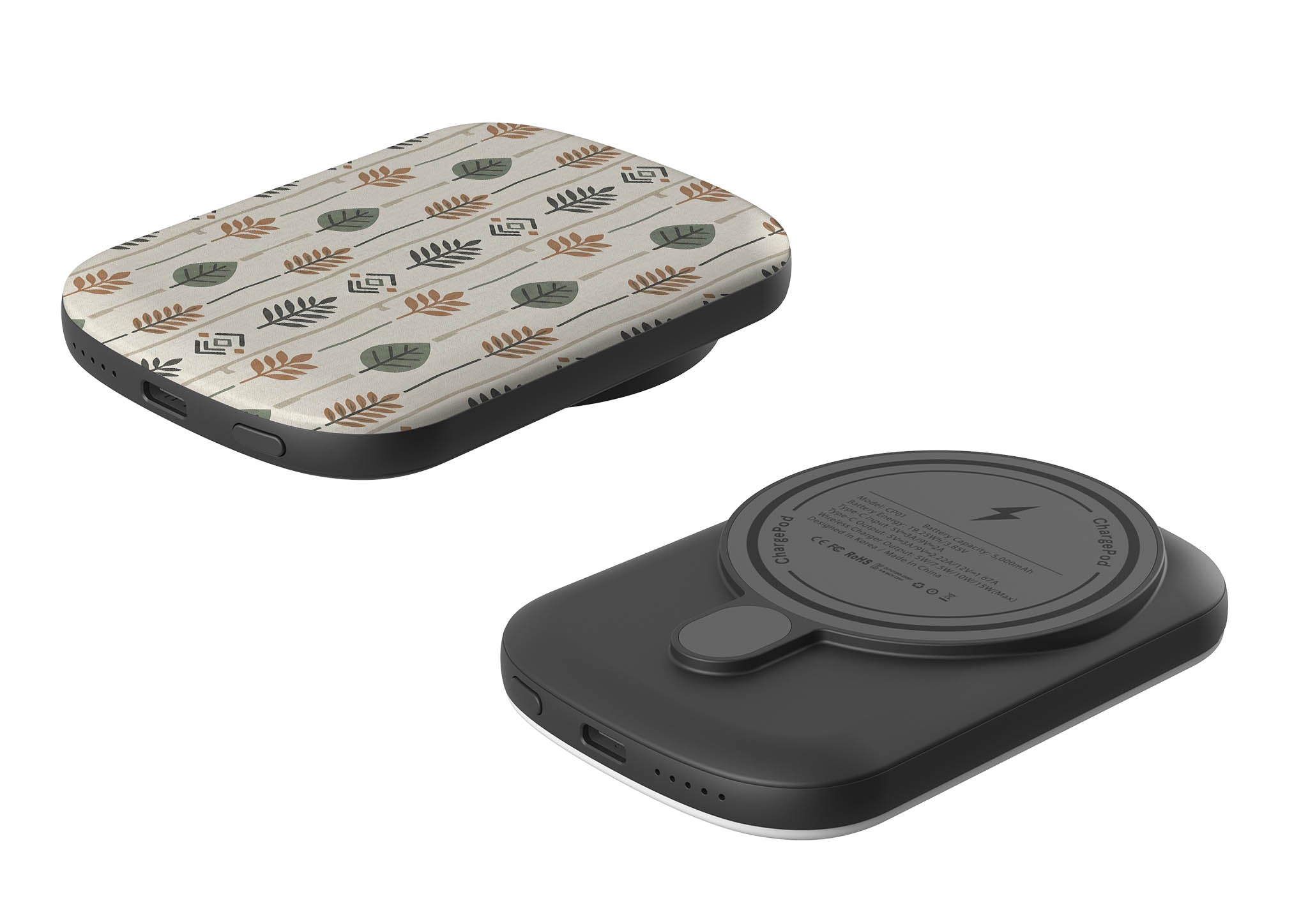 Birch and Linen Pattern by Elsi Vaarala — MagSafe CHARGEPOD — Finnaij