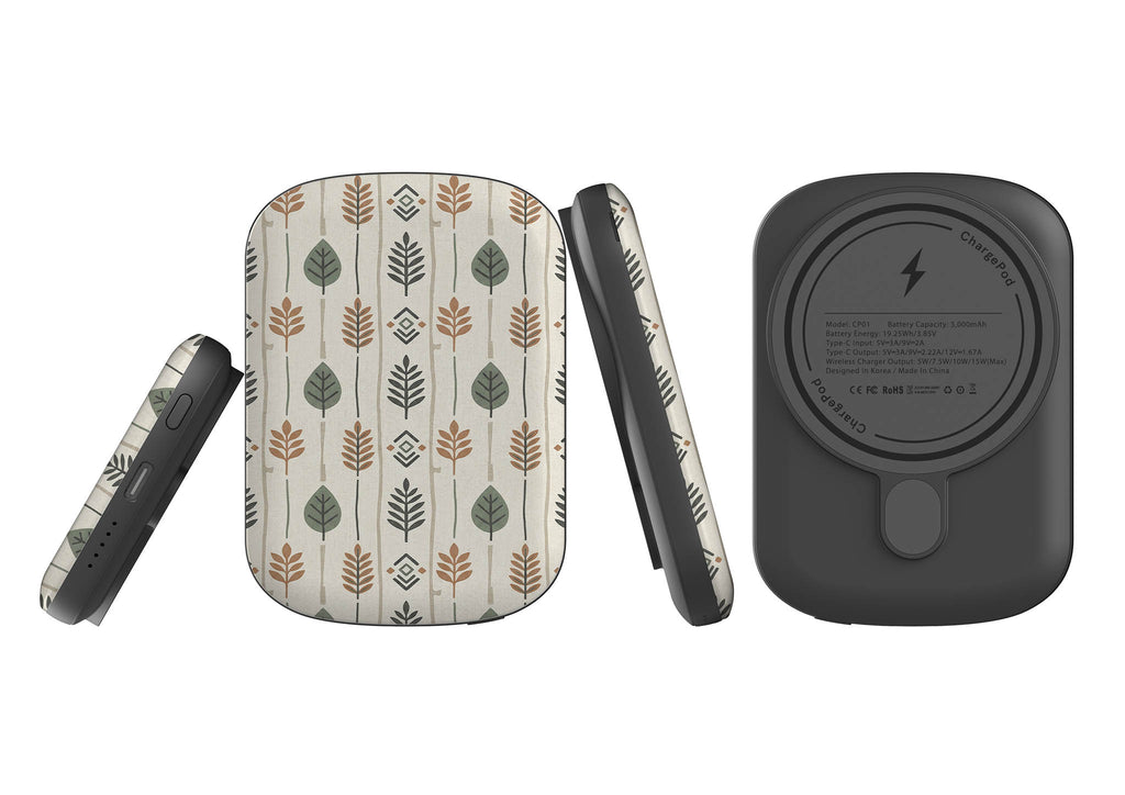 Birch and Linen Pattern by Elsi Vaarala — MagSafe CHARGEPOD — Finnaij