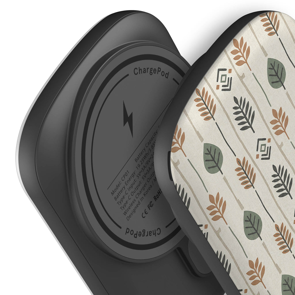 Birch and Linen Pattern by Elsi Vaarala — MagSafe CHARGEPOD — Finnaij