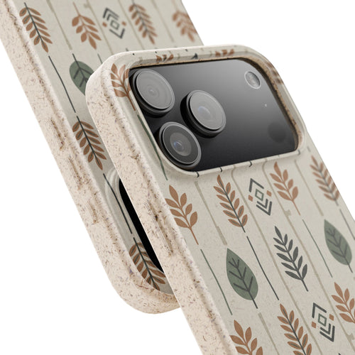 Birch and Linen Pattern by Elsi Vaarala — iPhone Bio-degradable Case — Finnaij