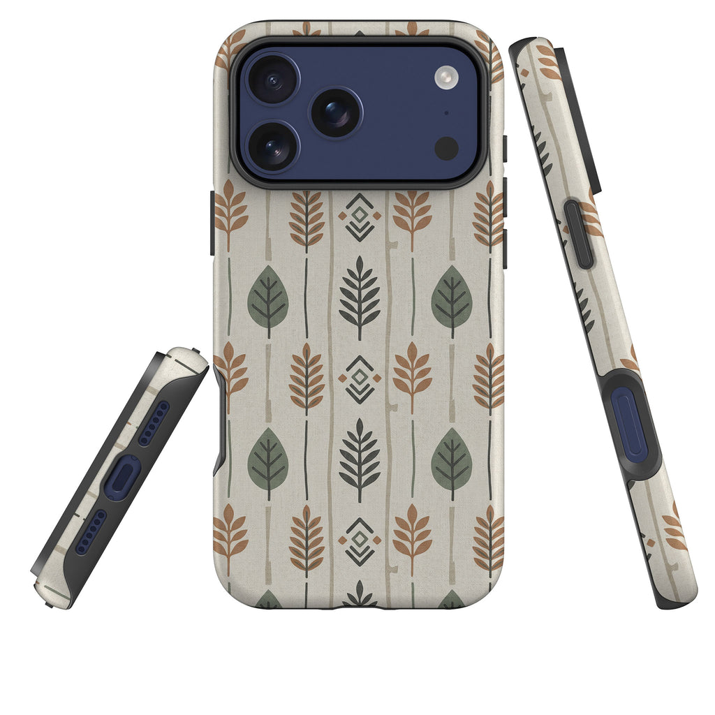 Birch and Linen Pattern by Elsi Vaarala Tough Case for iPhone — Finnaij