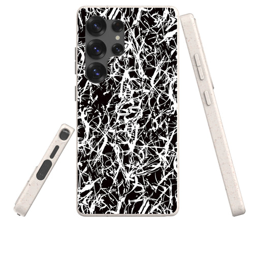 Black-White Grunge — Samsung Galaxy Bio-degradable Case — Three Quarter — Finnaij