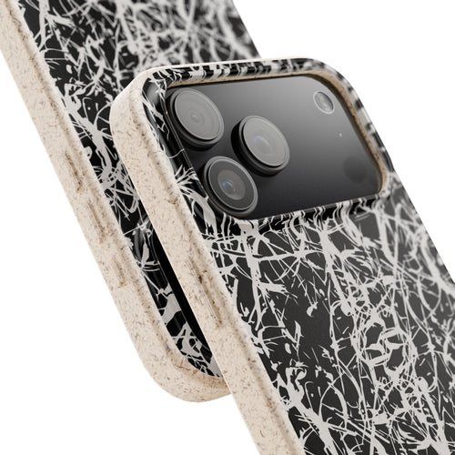 Black-White Grunge — iPhone Bio-degradable Case — Finnaij