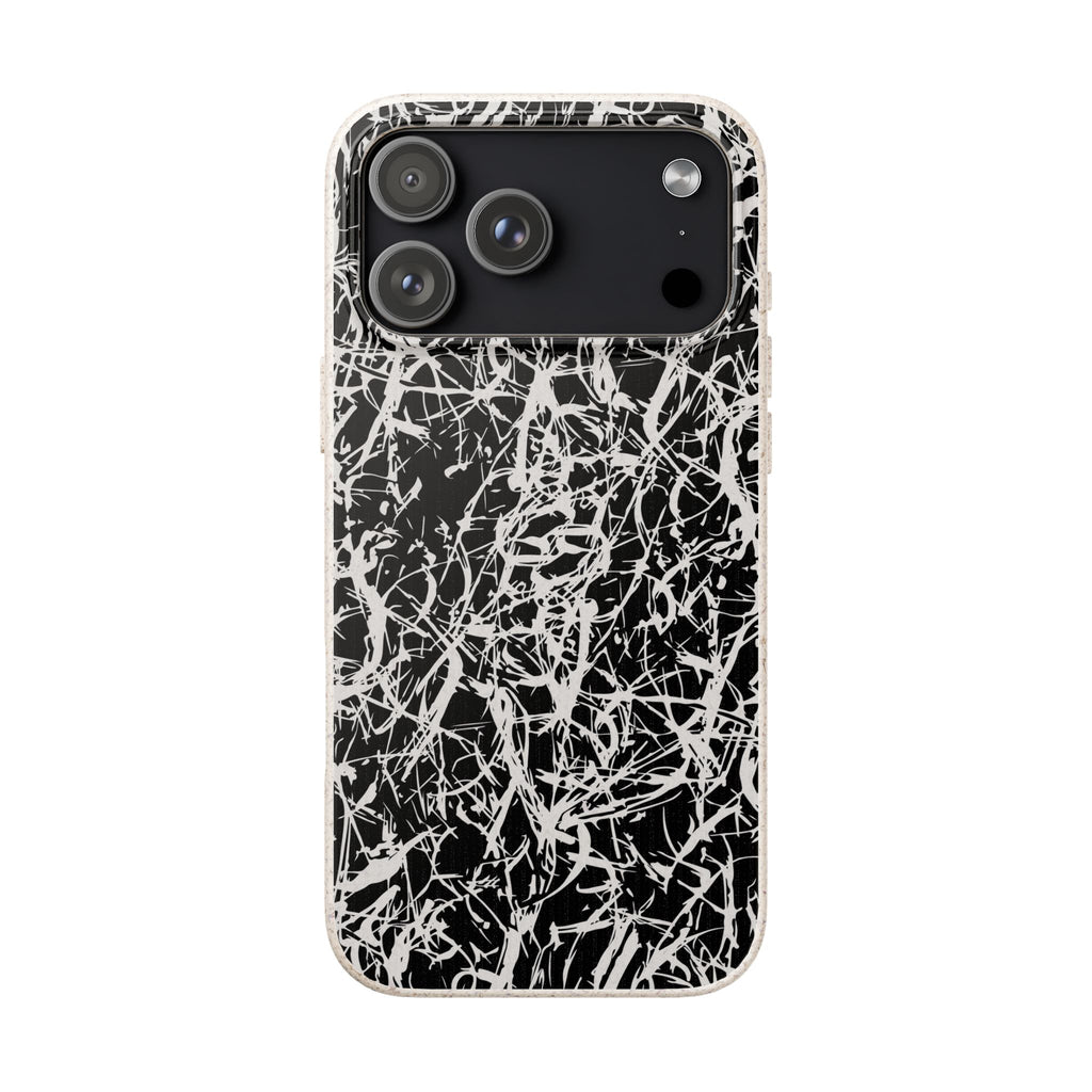Black-White Grunge — iPhone Bio-degradable Case — Finnaij