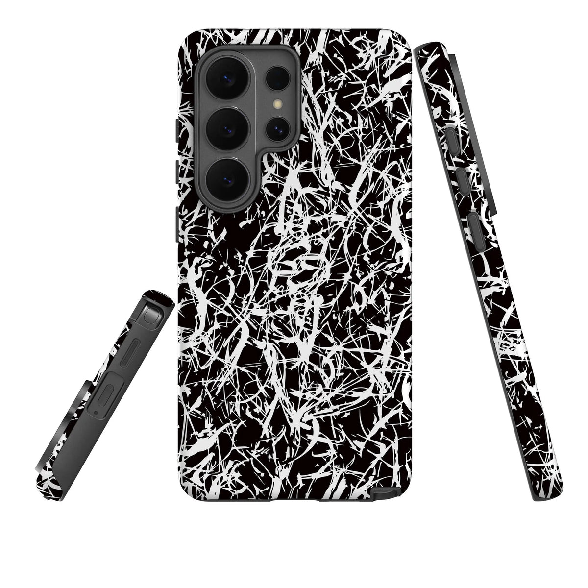 Black-White Grunge — Tough Case for Samsung — Three Quarter — Finnaij