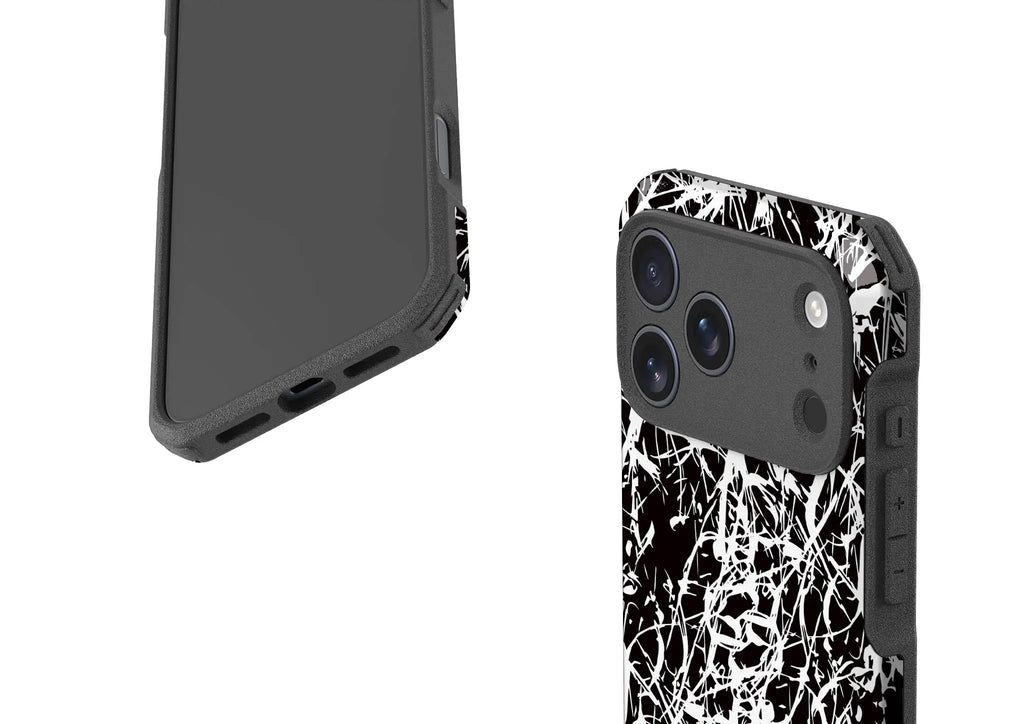Black-White Grunge — Impact Armour MagSafe Case for iPhone — Finnaij