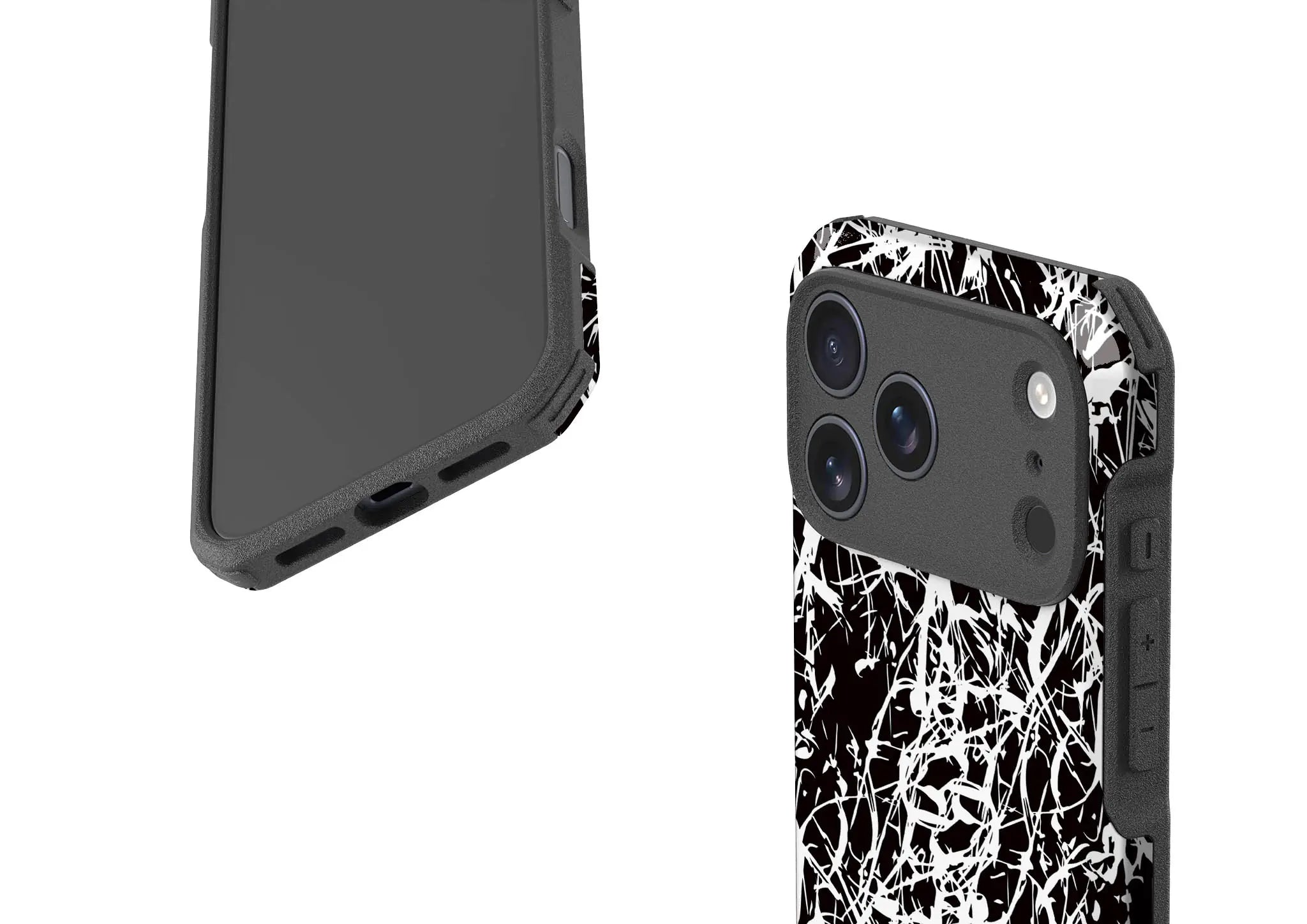 Black-White Grunge — Impact Armour MagSafe Case for iPhone — Finnaij