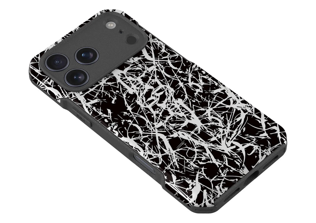 Black-White Grunge — Impact Armour MagSafe Case for iPhone — Finnaij