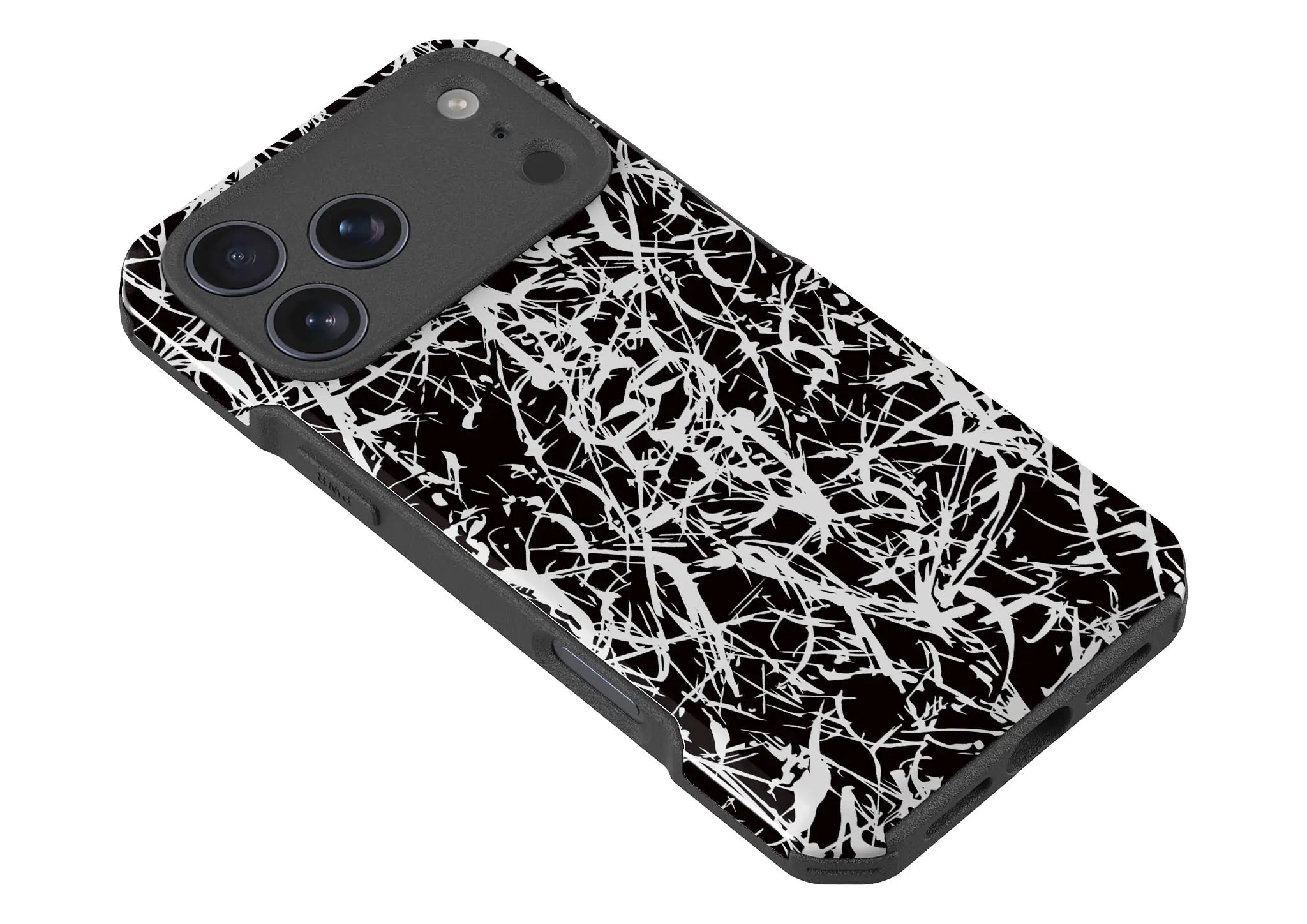 Black-White Grunge — Impact Armour MagSafe Case for iPhone — Finnaij