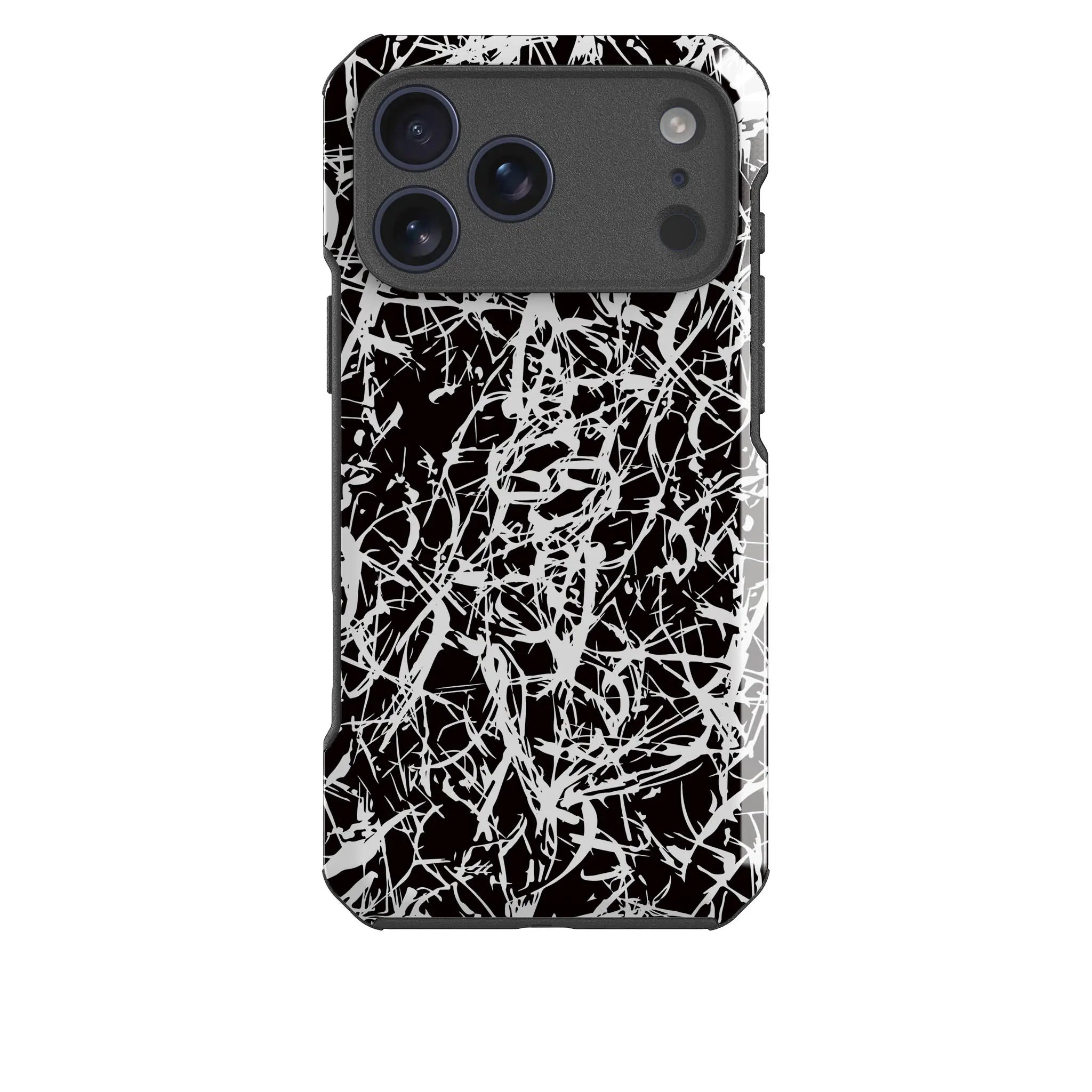 Black-White Grunge — Impact Armour MagSafe Case for iPhone — Finnaij