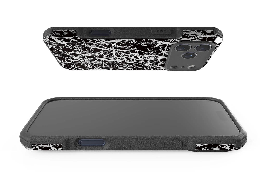 Black-White Grunge — Impact Armour MagSafe Case for iPhone — Finnaij