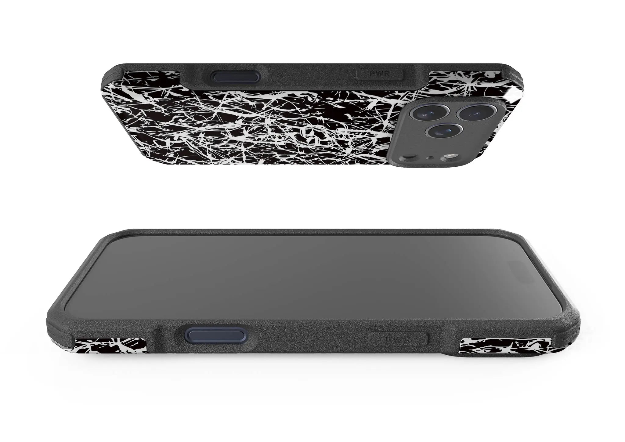 Black-White Grunge — Impact Armour MagSafe Case for iPhone — Finnaij