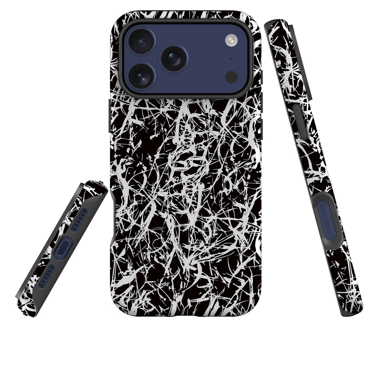 Black-White Grunge — Magsafe Tough Case for iPhone — Three Quarter — Finnaij