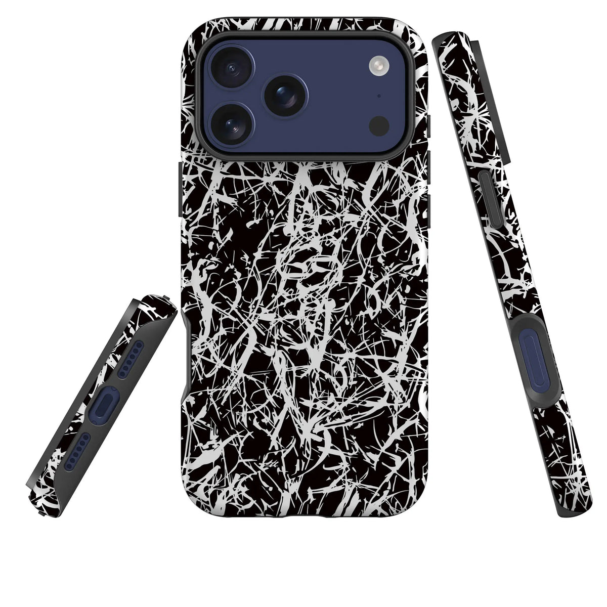 Black-White Grunge — Tough Case for iPhone — Three Quarter — Finnaij