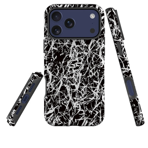 Black-White Grunge — Tough Case for iPhone — Three Quarter — Finnaij