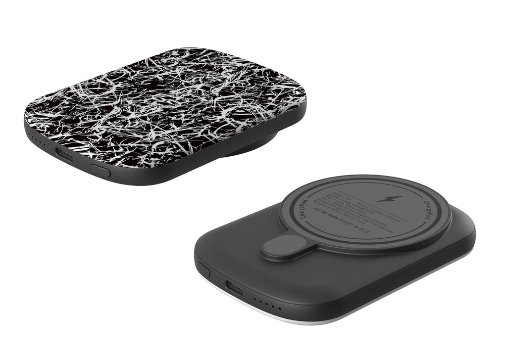 Black-White Grunge MagSafe CHARGEPOD — Finnaij