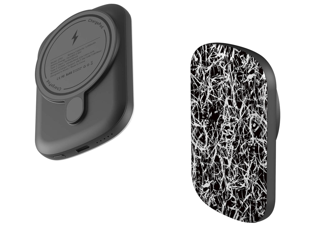 Black-White Grunge MagSafe CHARGEPOD — Finnaij