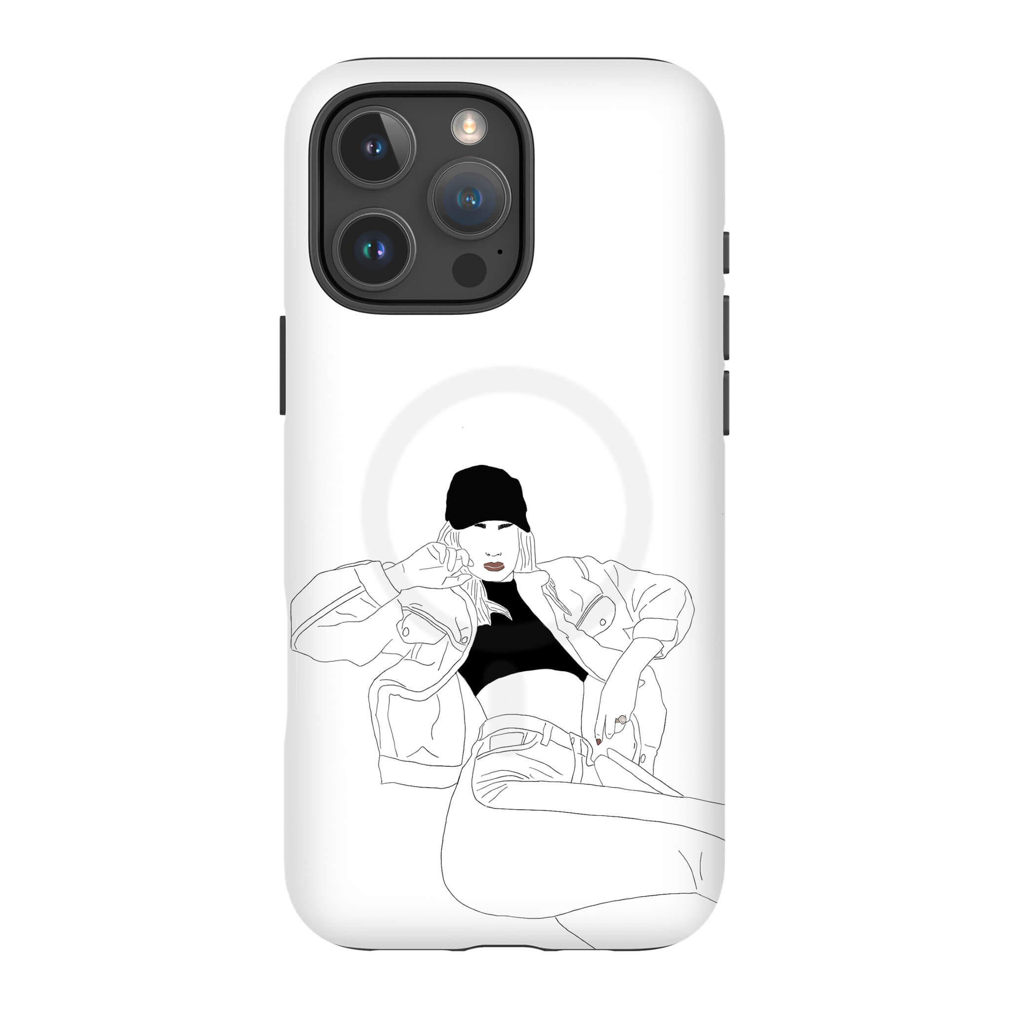 Black Cap by Keagan Haight — Magsafe Tough Case for iPhone — Finnaij