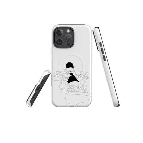 Black Cap by Keagan Haight — Magsafe Tough Case for iPhone — Three Quarter — Finnaij