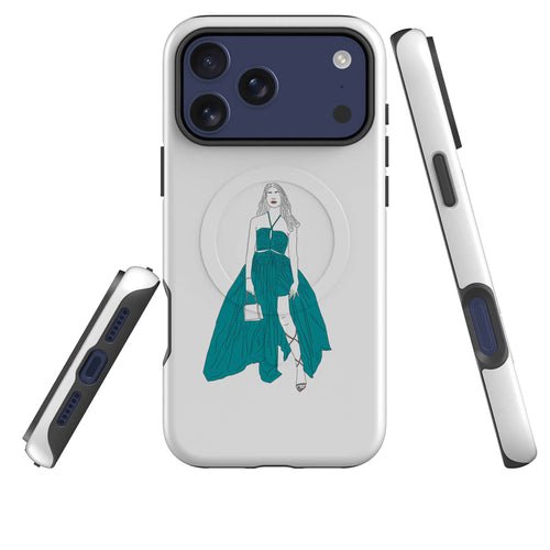Blue Dress by Keagan Haight — Magsafe Tough Case for iPhone — Three Quarter — Finnaij