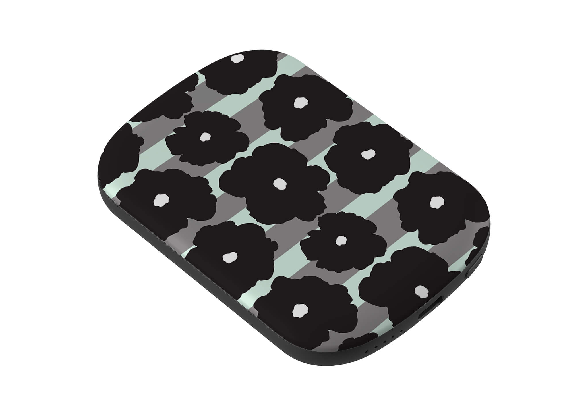 Bold Floral Black MagSafe CHARGEPOD — Finnaij