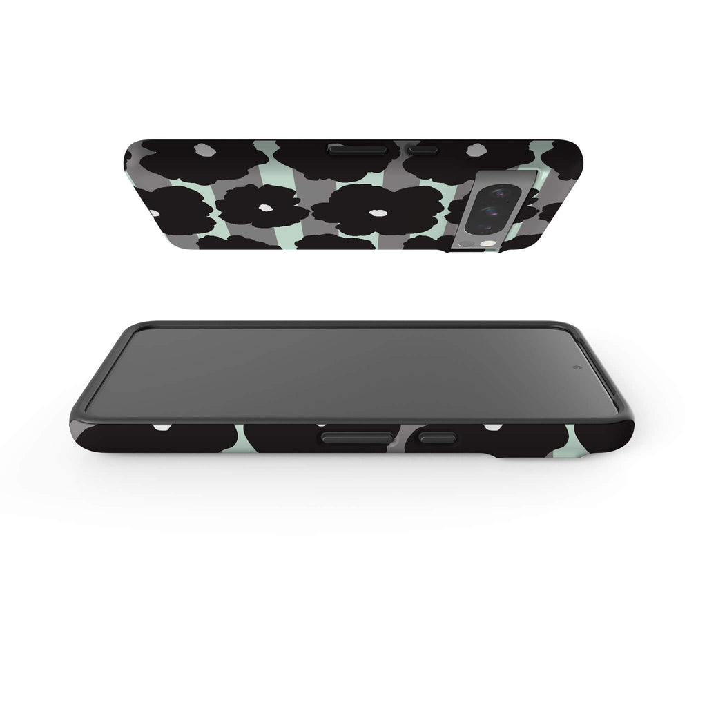 Bold Floral Black Tough Case for Google Pixel — Finnaij