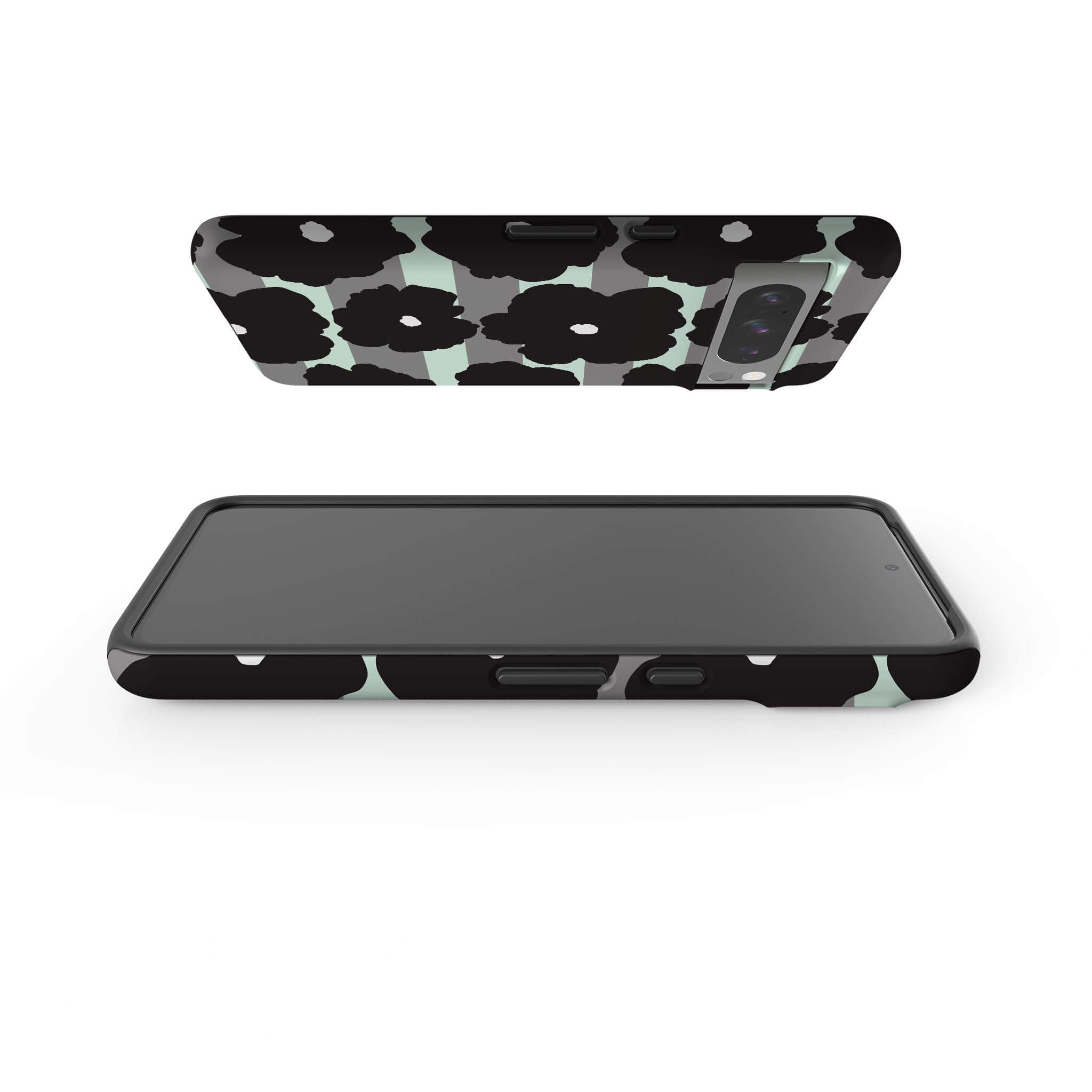 Bold Floral Black Tough Case for Google Pixel — Finnaij