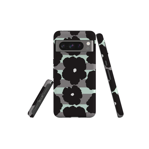 Bold Floral Black — Tough Case for Google — Three Quarter — Finnaij