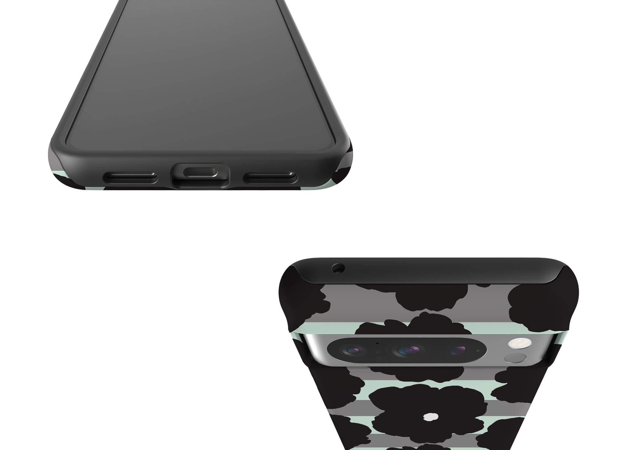 Bold Floral Black Tough Case for Google Pixel — Finnaij