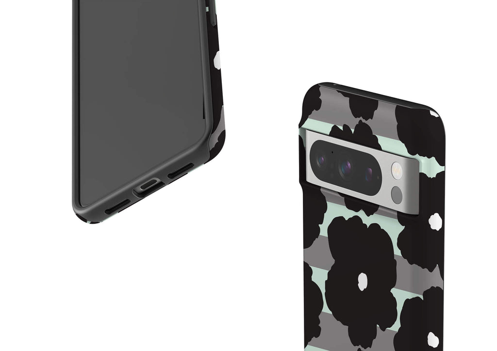 Bold Floral Black Tough Case for Google Pixel — Finnaij