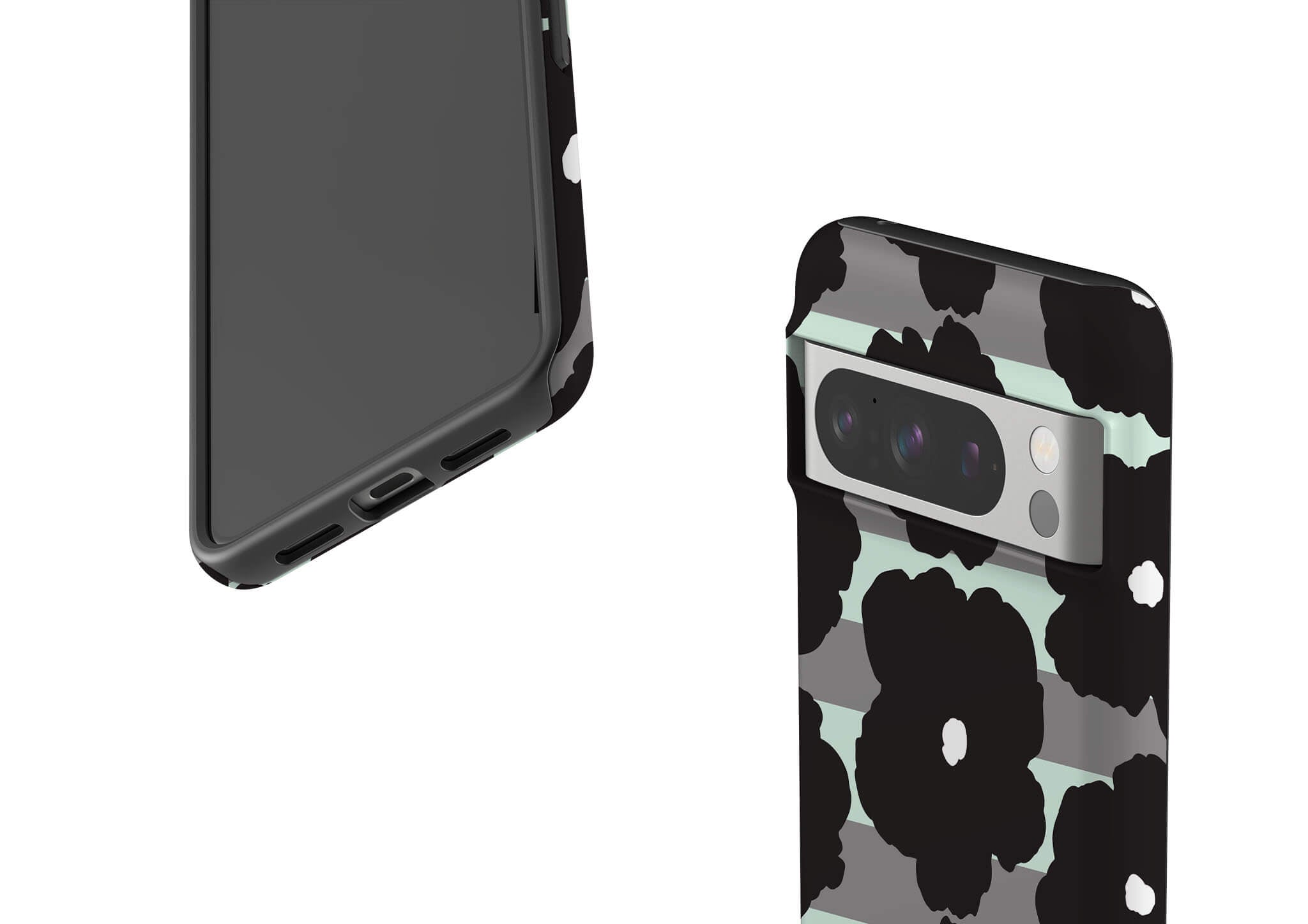 Bold Floral Black Tough Case for Google Pixel — Finnaij