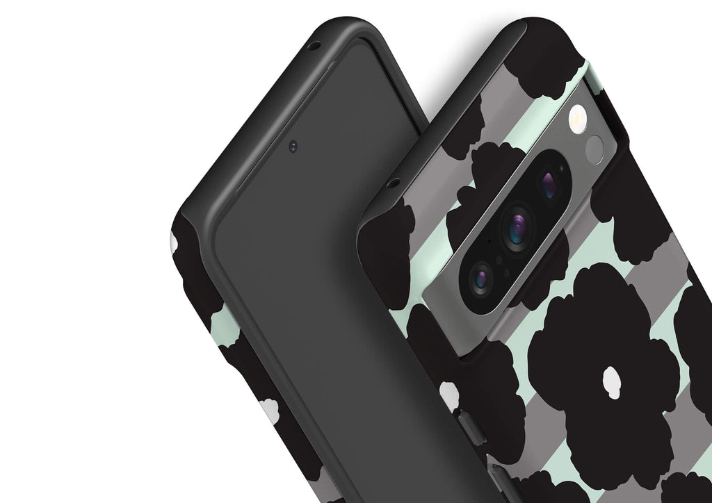 Bold Floral Black Tough Case for Google Pixel — Finnaij