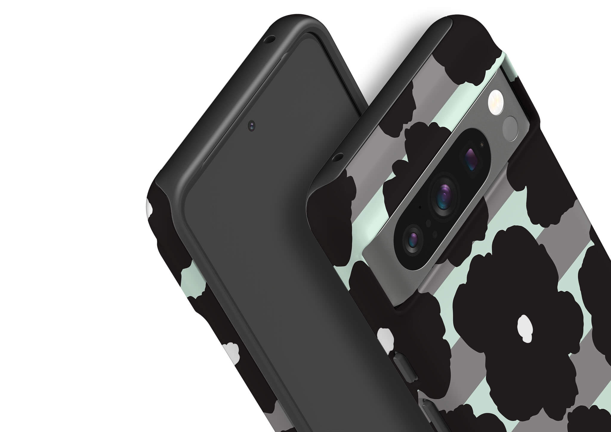 Bold Floral Black Tough Case for Google Pixel — Finnaij