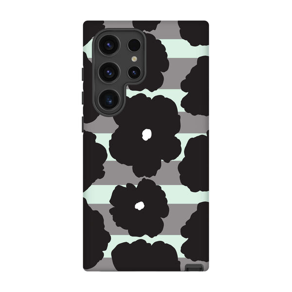 Bold Floral Black - Samsung Tough Case