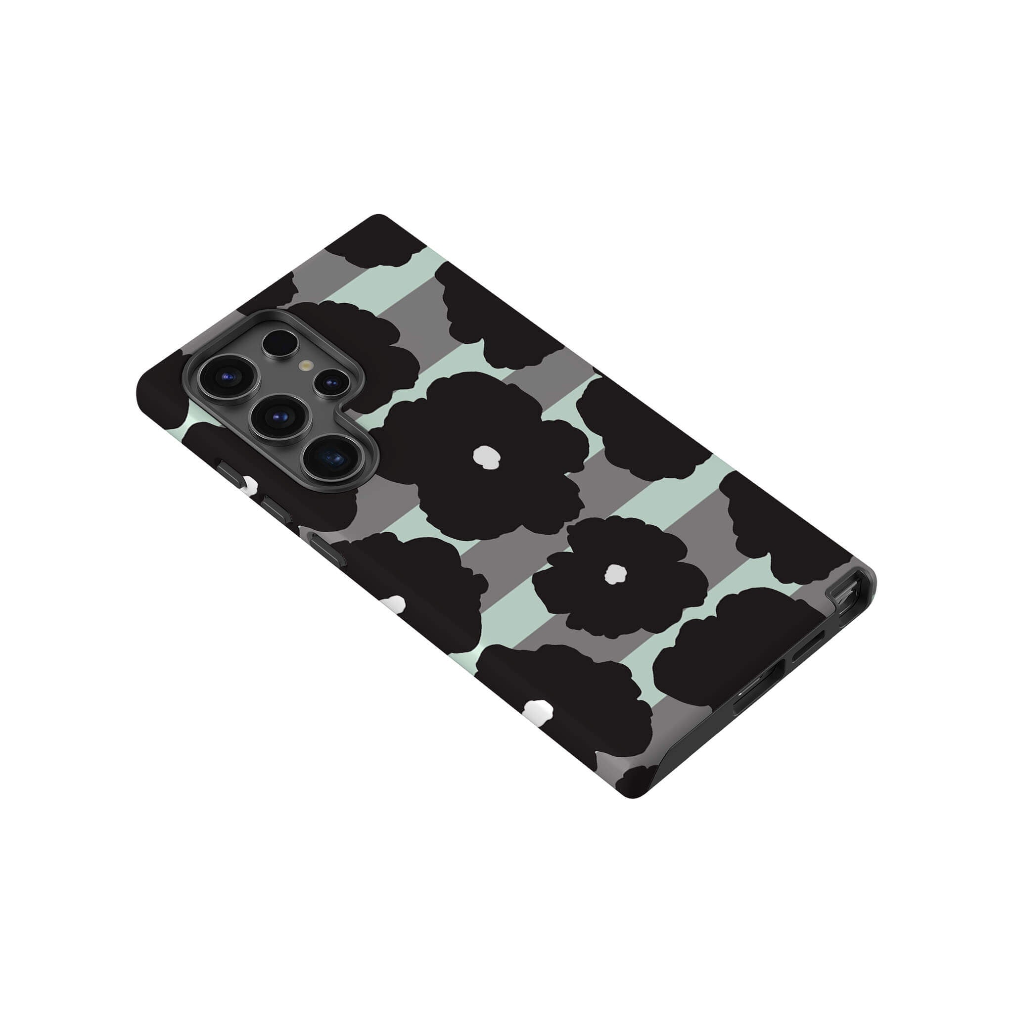 Bold Floral Black Tough Case for Samsung Galaxy — Finnaij