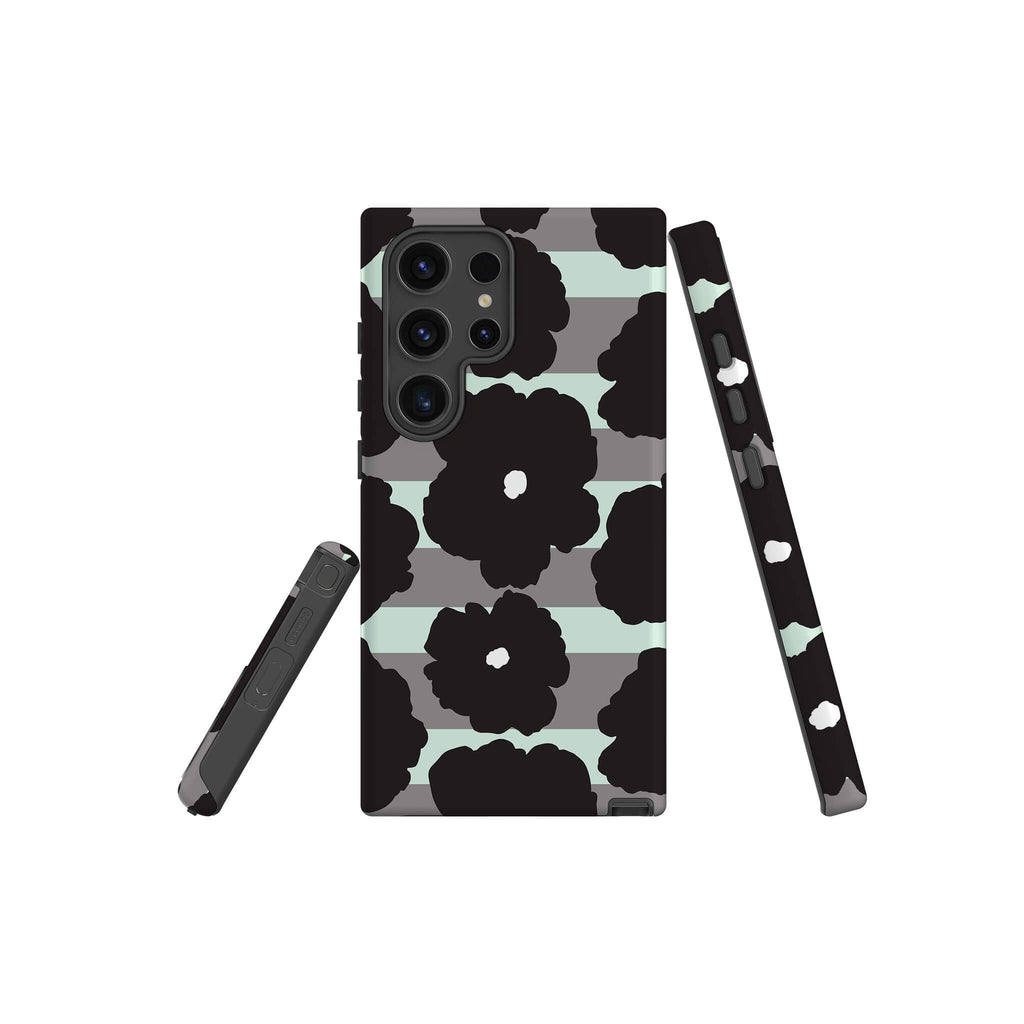 Bold Floral Black Tough Case for Samsung Galaxy — Finnaij