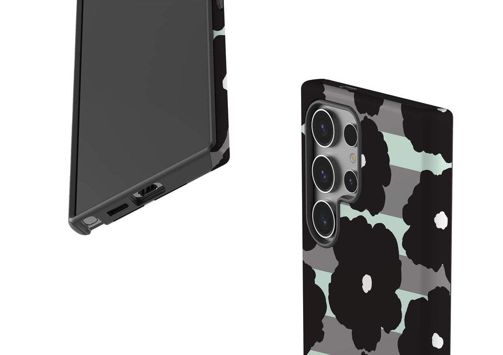 Bold Floral Black Tough Case for Samsung Galaxy — Finnaij