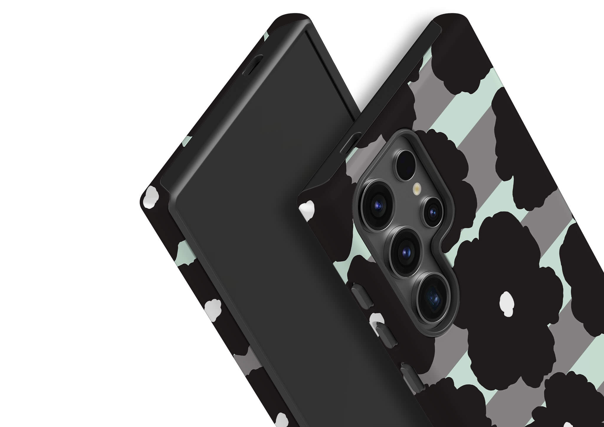 Bold Floral Black Tough Case for Samsung Galaxy — Finnaij