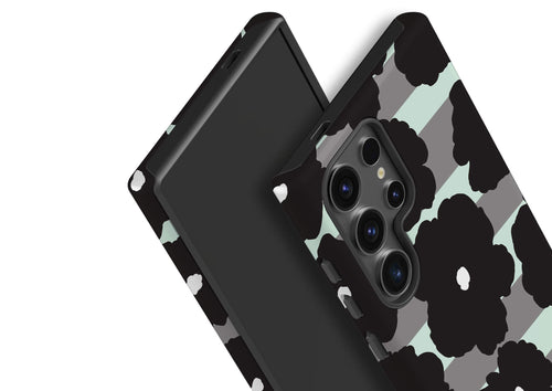 Bold Floral Black — Tough Case for Samsung — Finnaij