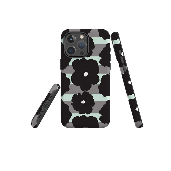 Bold Floral Black - iPhone Magsafe Tough Case