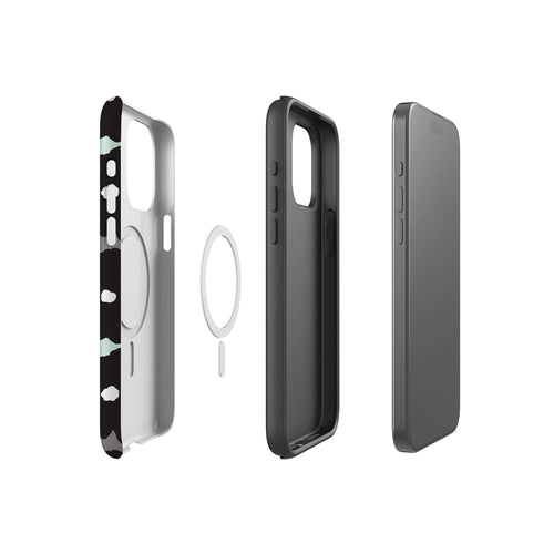 Bold Floral Black — Magsafe Tough Case for iPhone — Finnaij