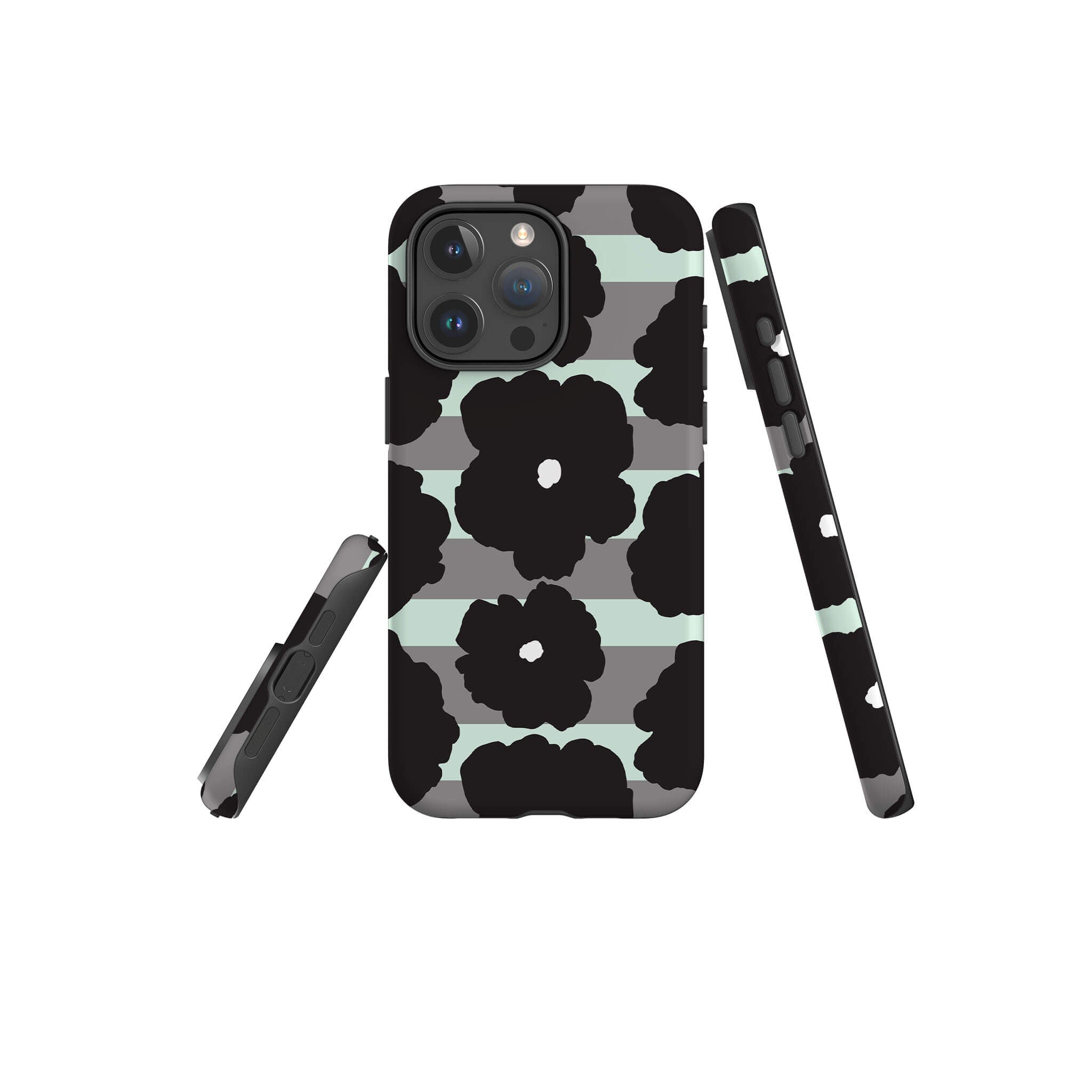 Bold Floral Black Tough Case for iPhone — Finnaij