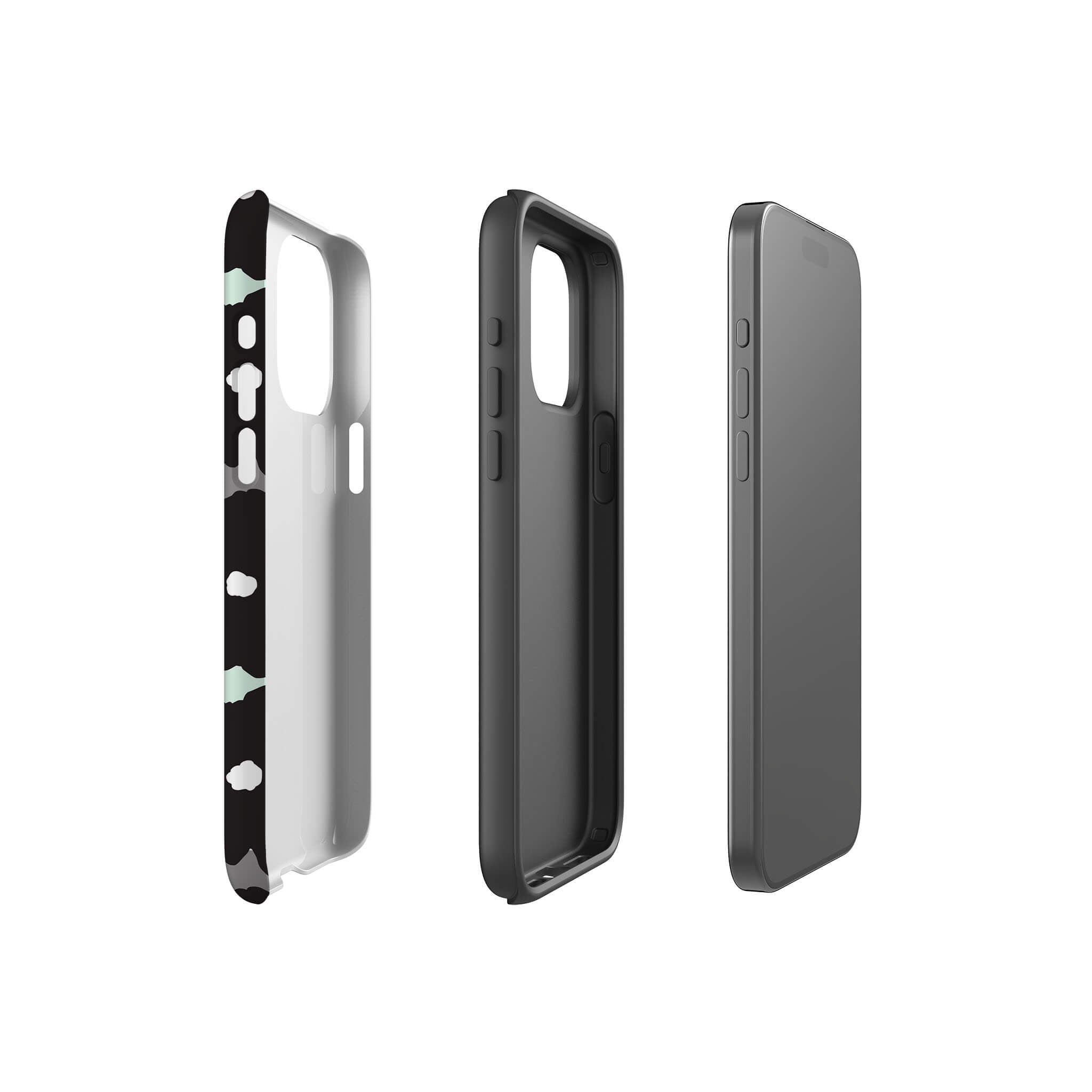 Bold Floral Black Tough Case for iPhone — Finnaij